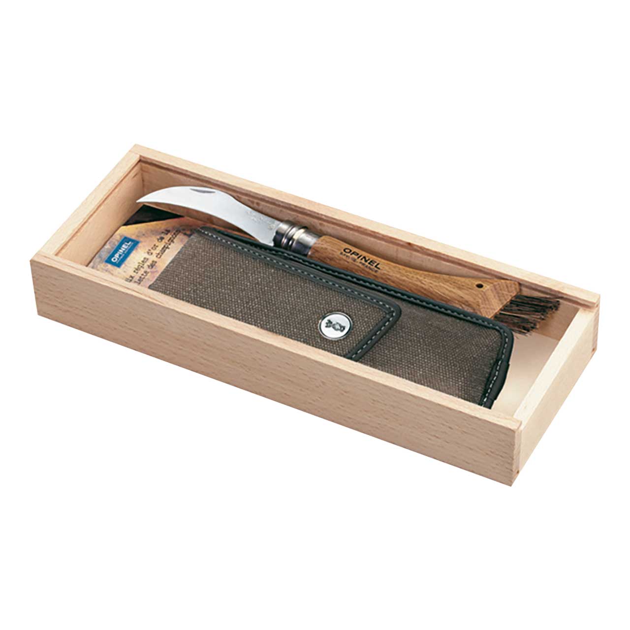 Opinel Pilzmesser, rostfrei, Eichenholz, mit Etui